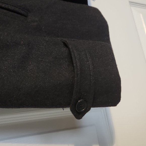 Men's black peacoat - Picture 3 of 6